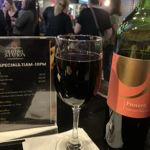 Half off wine bottles  every Monday until 9pm