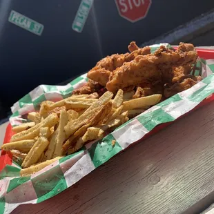 Chicken tenders and Fresh Cut French Fries