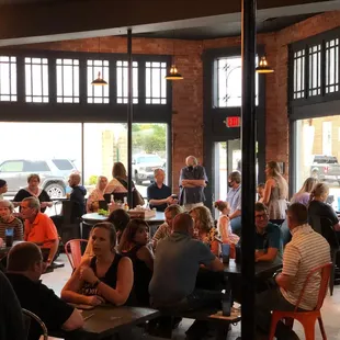 people sitting at tables