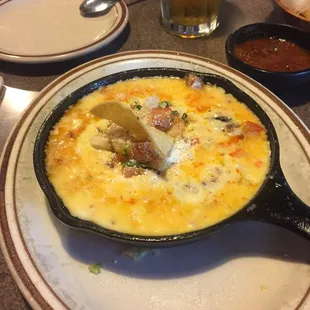 Queso fundido with chorizo