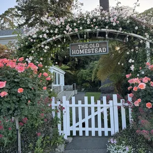 Enter here and don't forget to stop to smell the roses!