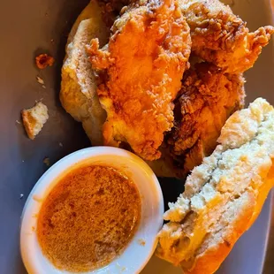 Chicken biscuit with hot honey