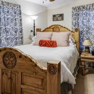 Queen bed in the upstairs suite , Let Freedom Ring