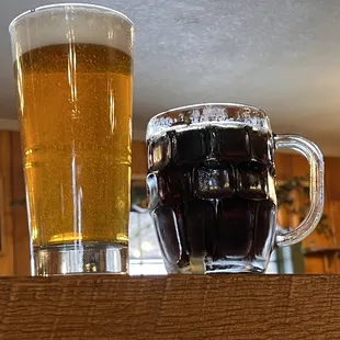 Castle Danger Tap $7, Fresh tapped Root Beer $4.49