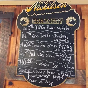 Be sure to check the SPECIALS BOARD everyday!