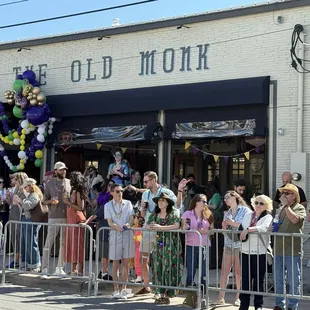 Outside on Mardi Gras weekend.