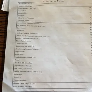 Menu March 2023