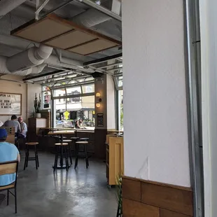 the inside of a restaurant