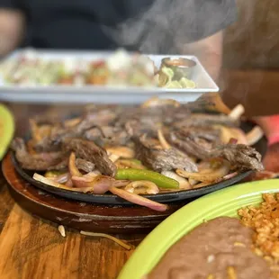 Steak fajitas