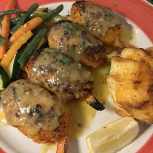 Crab stuffed shrimp