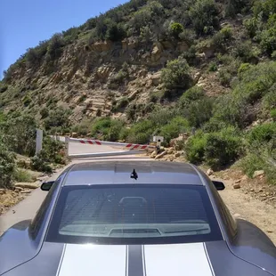 The southern end. Blocked a mile or two north of Templin Highway.