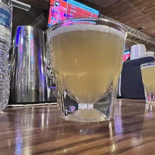 two glasses of alcohol