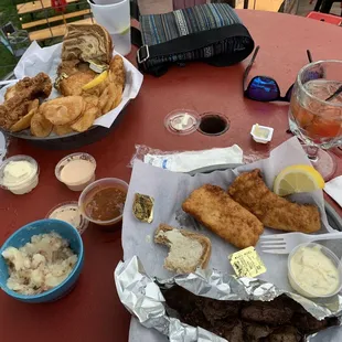 Fish chicken steak bites