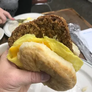 Huge Steak Biscuit!