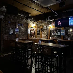 the interior of a pub