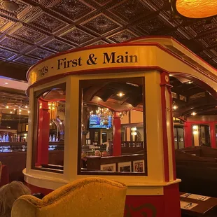 Complete with the train booths