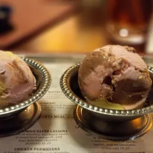 two bowls of ice cream
