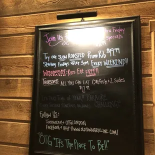 Weekend specials 2/7/2020