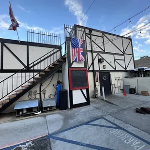 Back entry from ally parking area