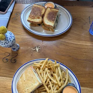Smoked chicken...it didn&apos;t come with a side.  Kinda weird   muffalette with fries