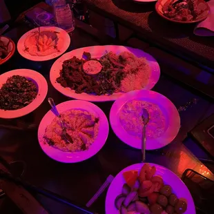 plates of food on a table