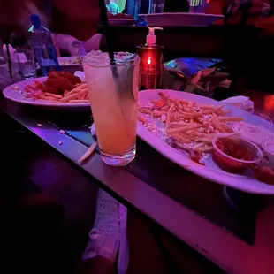 Tequila and pineapple juice