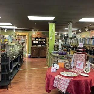 the interior of the store