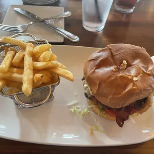 Black and Bleu Bacon Burger