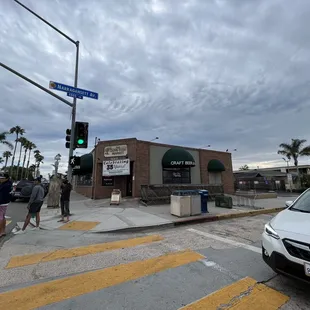 people crossing the street