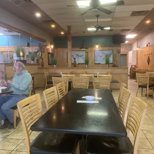 Empty restaurant with service so poor