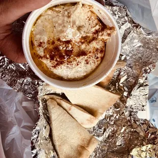 Olive Tree Mediterranean Grille -- hummus and pita