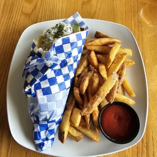 Traditional Gyro and Fries