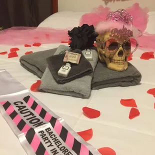 Our bachelorette party that was themed night of the living dead.