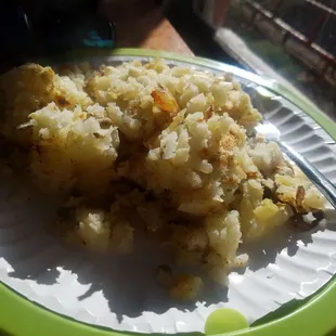 Huge portion of hash browns