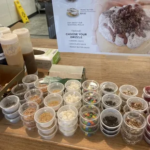 a variety of ingredients on display