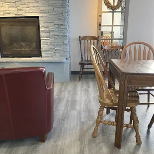 This is part of the picture of the seating area