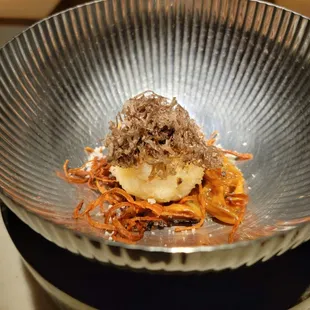 Daikon Cake - Truffle &amp; golden enoki.