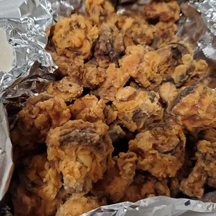 Fried mushrooms with ranch