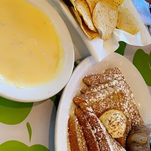 Chips and queso French toast