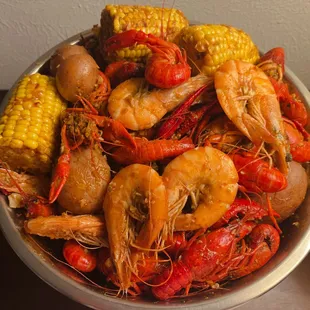 Crawfish and Shrimp Head-On