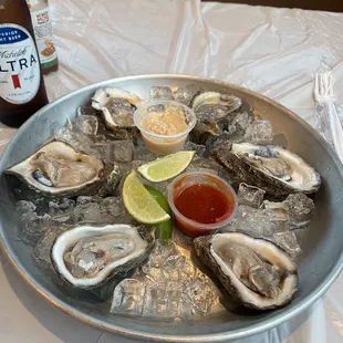 Raw oysters