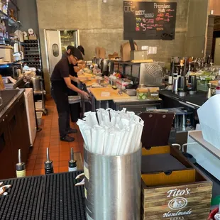 a man working in a restaurant