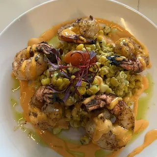 Grilled Shrimp and Roasted Corn Salad