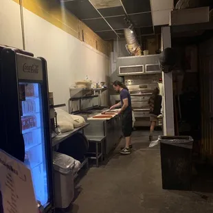 Making pizza in the kitchen of the onion