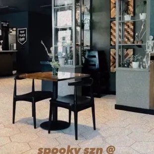 Inside of shop during Halloween