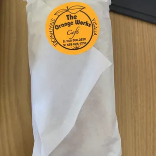 a bag of coffee on a table