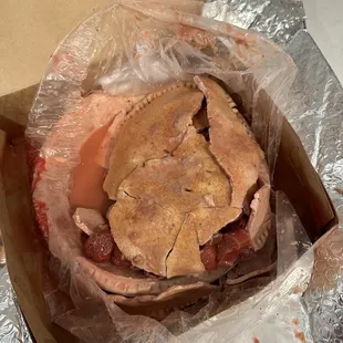 a pie in a box