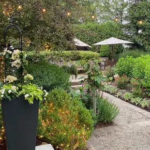 The out door gardens and seating, STUNNING