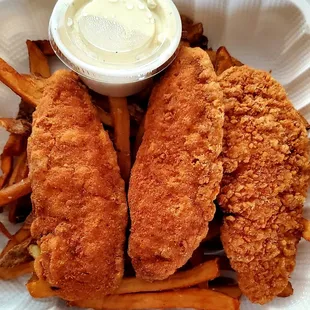 fried fish and fries
