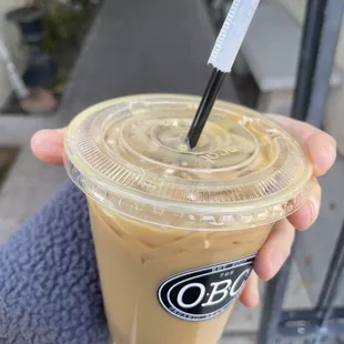 Candy Cane Oat Milk Latte